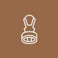 a rubber stamp white icon on a brown background for Partnership Tax Preparation
